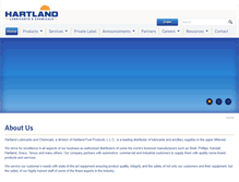 Tablet Screenshot of hartlandlubes.com